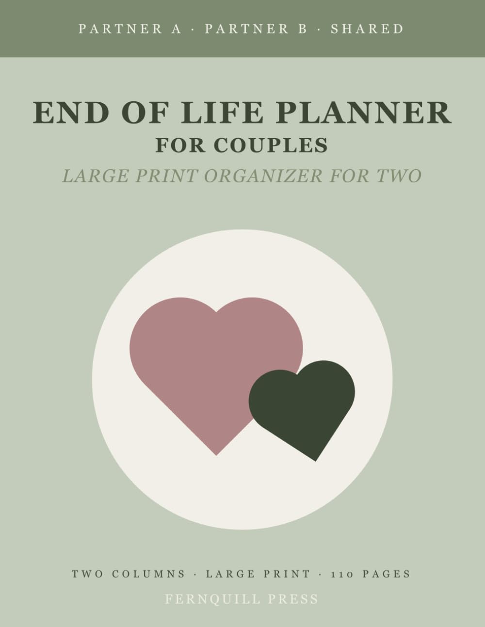 Large Print End of Life Planner for Couples: Two-Column Organizer for Married and Life Partners to Record Final Wishes, Accounts, Home, Pets, Documents and Messages for Loved Ones, Sage Green baixar o livro de graça