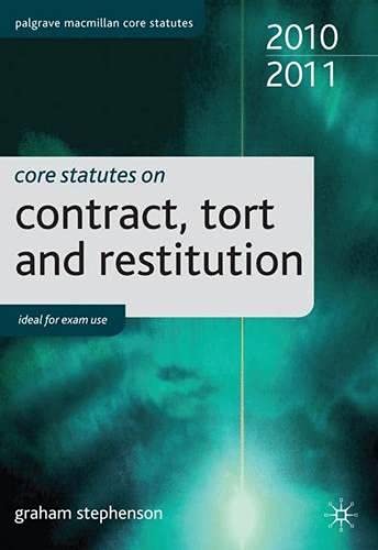 ler totalmente Core Statutes on Contract, Tort and Restitution
