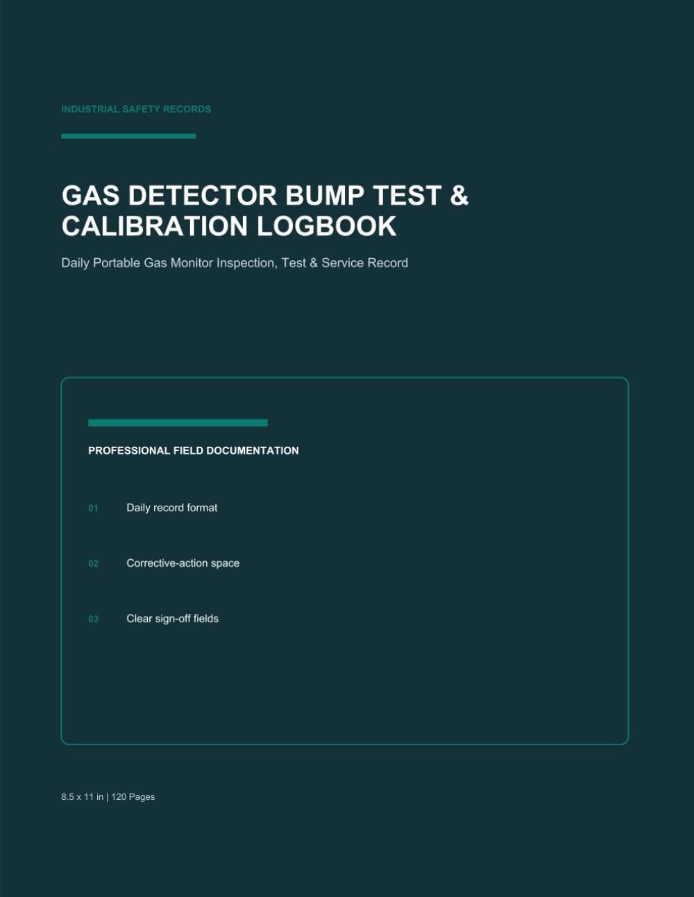 capítulo por capítulo baixar Gas Detector Bump Test & Calibration Logbook: Daily Portable Gas Monitor Inspection Record, H2S, LEL, CO, O2 Tracking Register for HSE & Oil/Gas Professionals