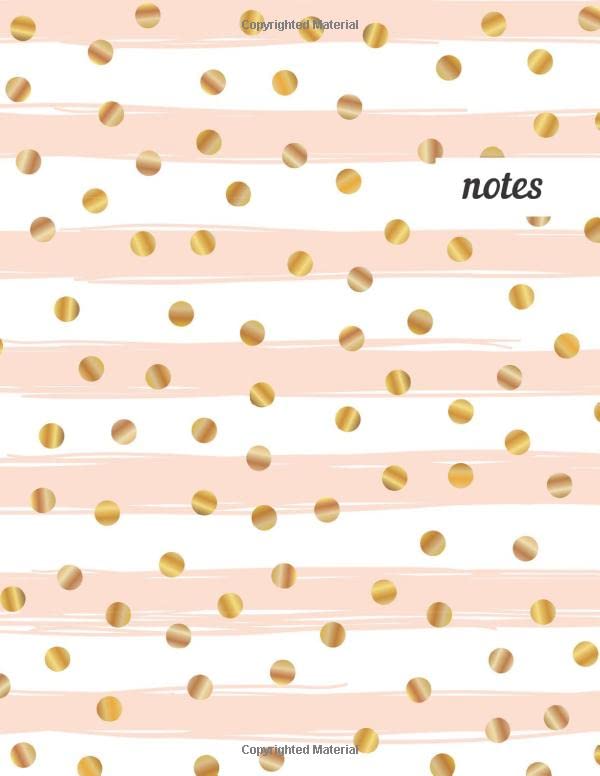 Notes: College Ruled Lined Journal, Cute Golden Pattern Design - Perfect for Office, School, College, Writing & Note Taking - Large 8.5 x 11 inches - 110 Pages baixar livro de graça