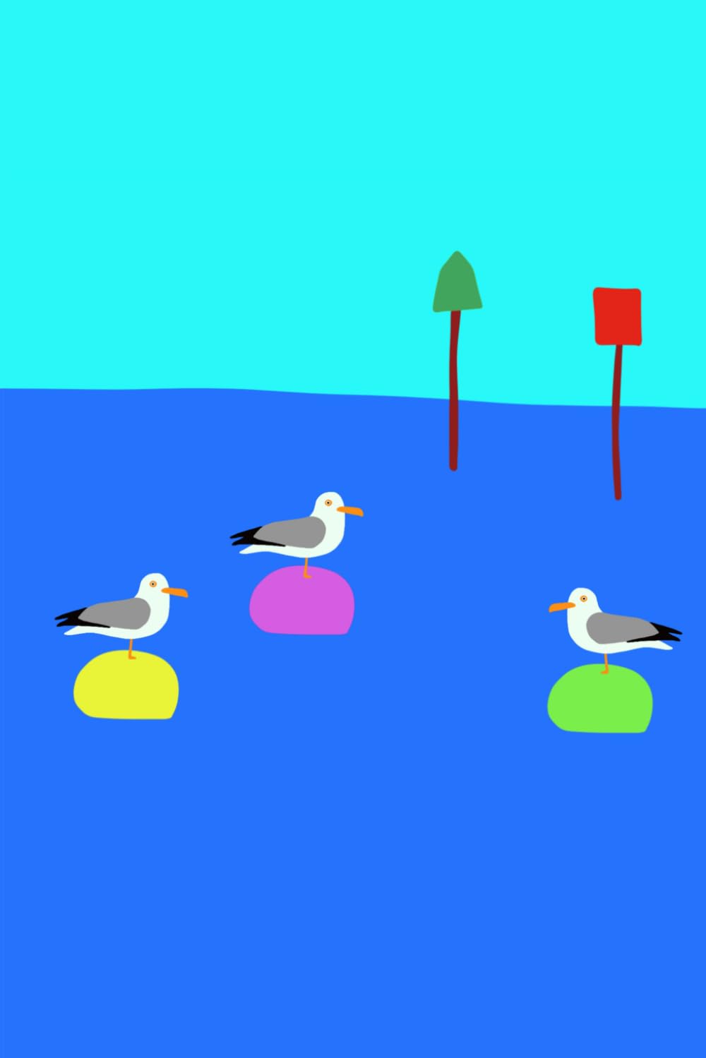 ler totalmente Gulls and Buoys Notebook: A Ruled 6” x 9” Notebook with 120 Pages and a Matte Cover for Seagull Lovers, Beach Walkers and Coastal Daydreamers