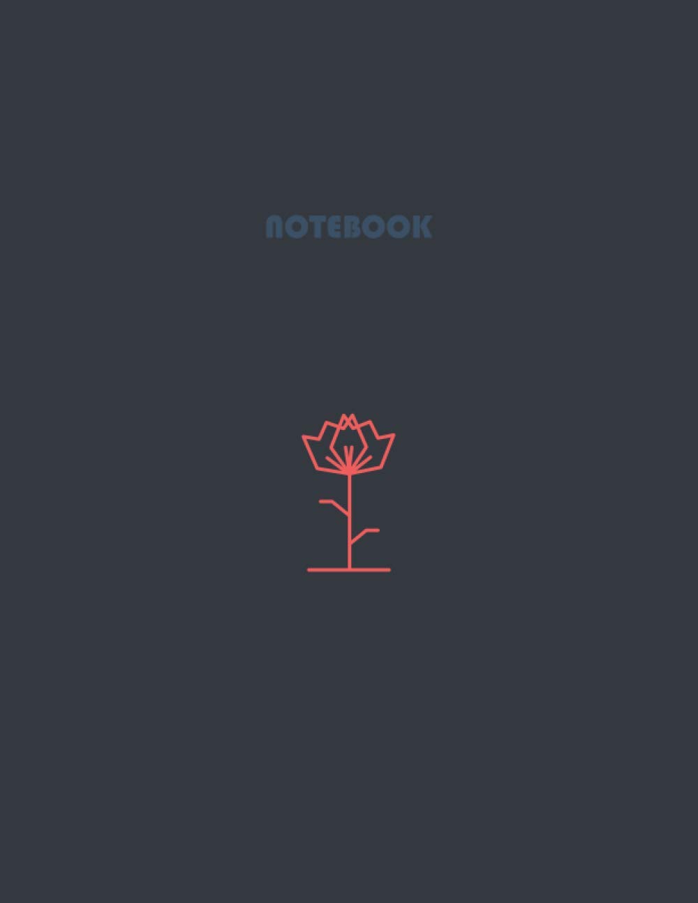 NOTEBOOK: Black and Red Flower. Minimalist design. College ruled, 8.5" x 11", 120 pages. baixar livro de graça