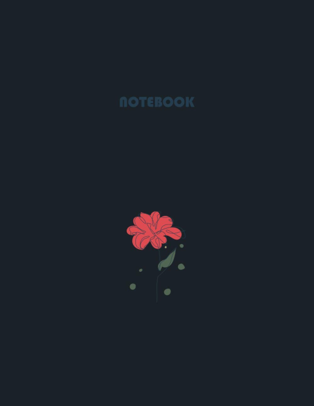 NOTEBOOK: Black and Red, Flower, Minimalist design. College ruled, 8.5" x 11", 120 pages. baixar livro de graça