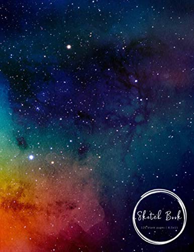 ler totalmente Sketch Book | 120 blank pages | 8.5x11: Watercolor Space Design | Sketching, Drawing and Creative Doodling (Sketchbook Space Design)