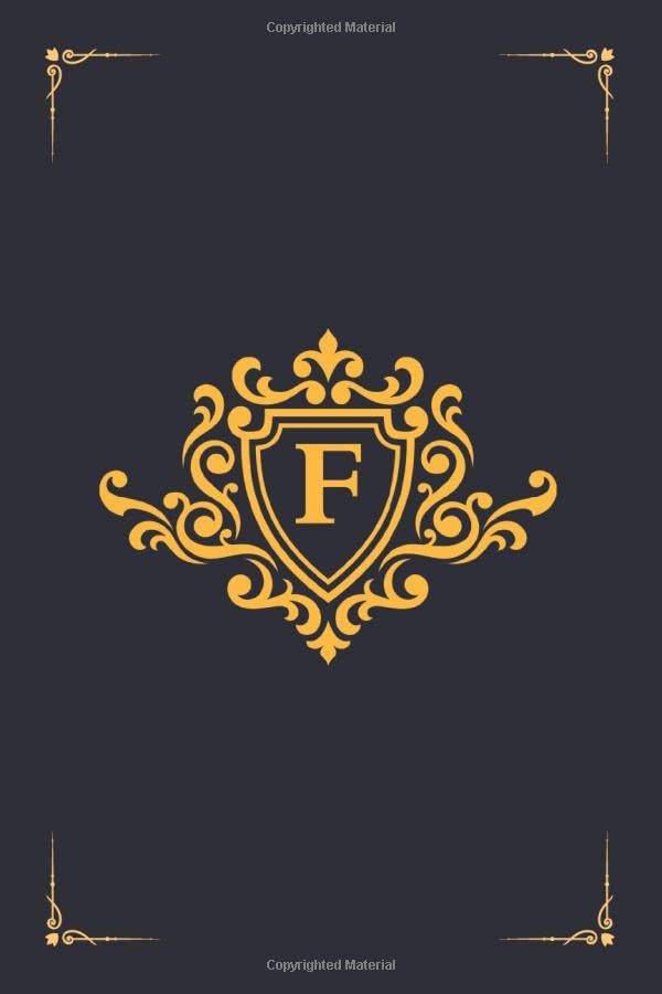 capítulo por capítulo baixar F: Elegant Personalized Lined Journal Dark Background | Initial Monogram Ruled Notebook, Diary, Journal (6 x 9-110 lined pages)