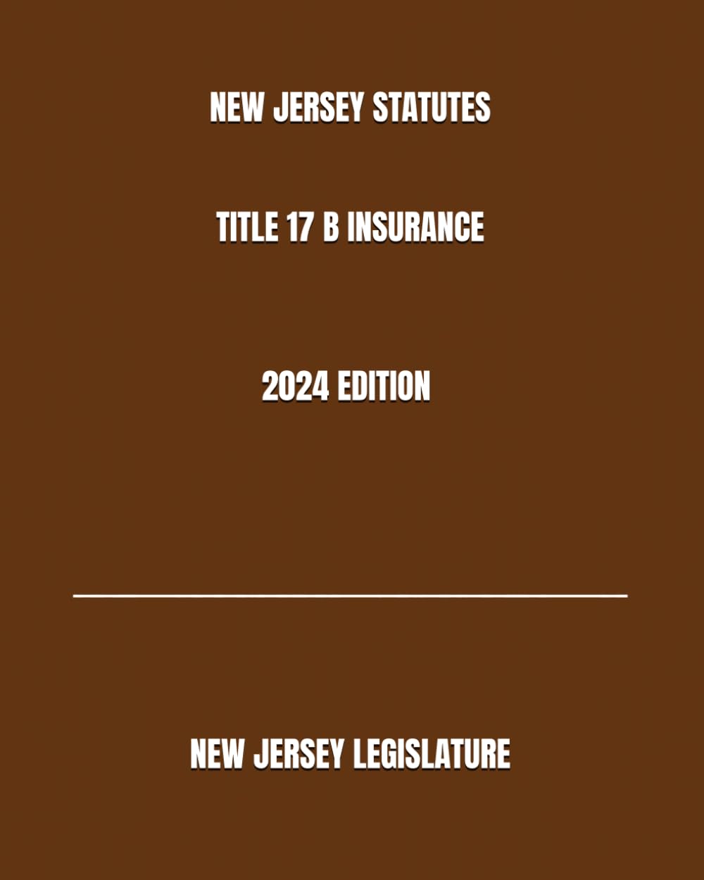 NEW JERSEY STATUTES TITLE 17 B INSURANCE 2024 EDITION baixar livro de graça