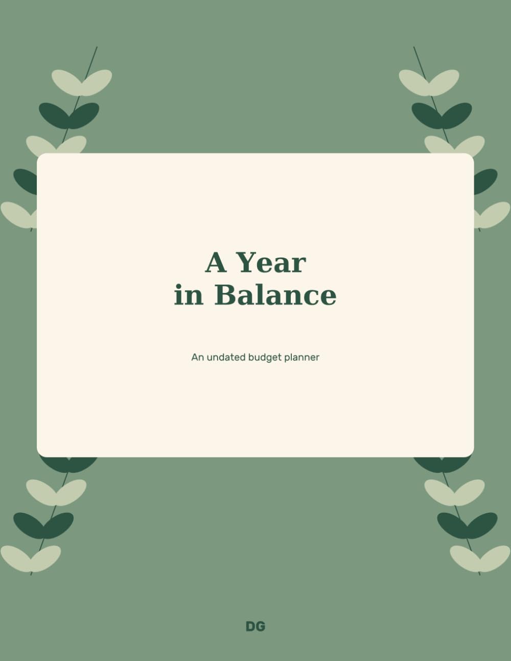 ler totalmente A Year in Balance: An undated budget planner