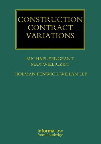 Construction Contract Variations (Construction Practice Series) (English Edition)