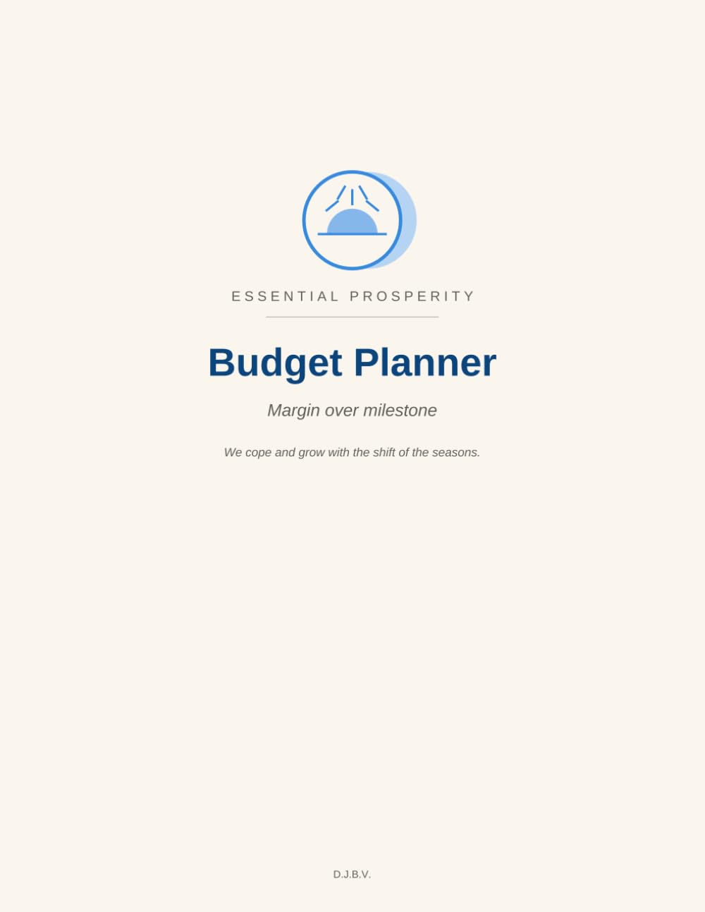 Essential Prosperity Budget Planner: Margin over milestone baixar o livro de graça