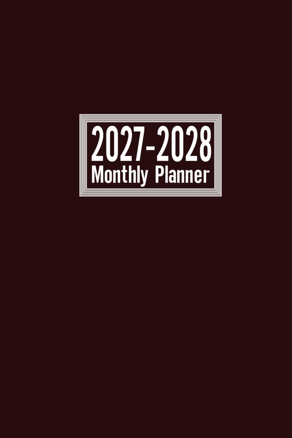 Monthly Planner 2027 2028: From January 2027 to December 2028 | 6" x 9" Portable Schedule Organizer | Brown Cover. baixar livro de graça