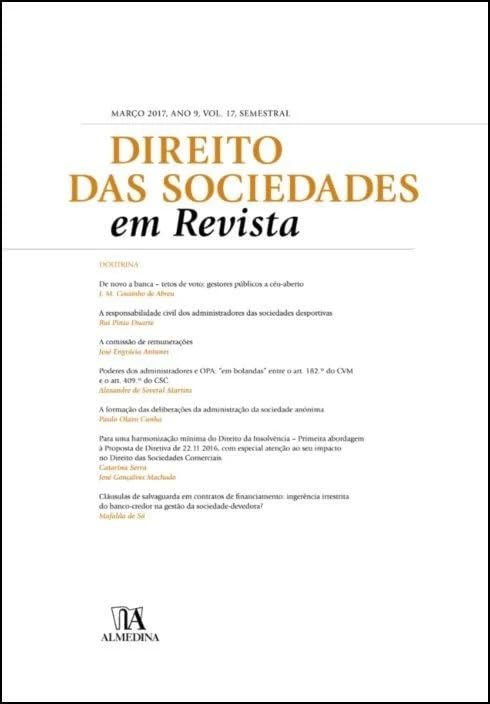 Direito das Sociedades em Revista: Ano 9 (Março, 2017) Volume 17 (Volume 17) baixar livro de graça