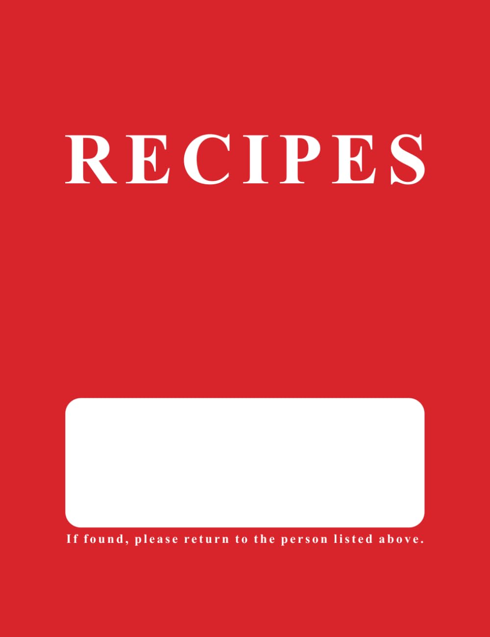 capítulo por capítulo baixar Red Blank Simple Recipe Book – Create Your Own Recipe Notebook / 7.5" x 9.75" inches / 130 pages