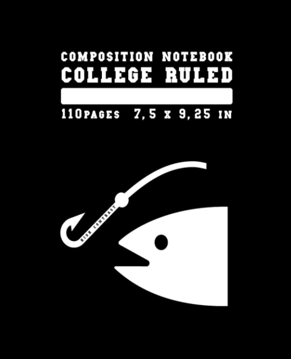 COMPOSITION NOTEBOOK │COLLEGE RULED │110 Pages 7,5x9,25in׀ HIGH CONTRAST: FISHING-PATTERN׀ Journal For Me│School, College, University│Biology,... ׀ Study&Teaching׀Mixed-Media Students baixar o livro de graça
