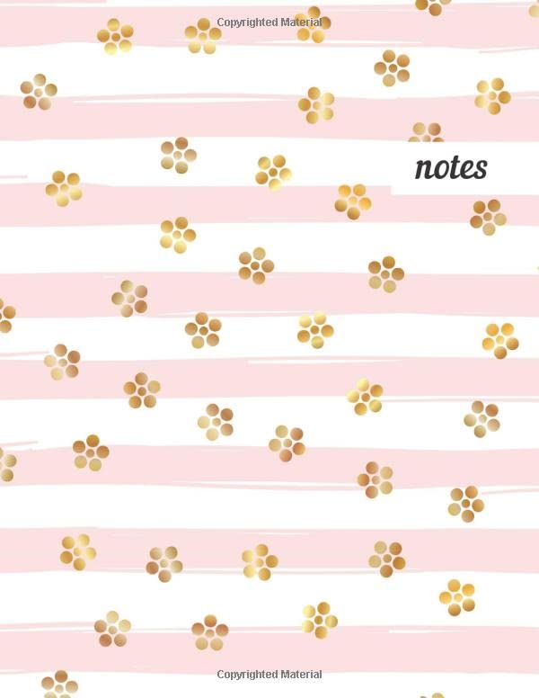 Notes: College Ruled Lined Journal, Cute Golden Pattern Design - Perfect for Office, School, College, Writing & Note Taking - Large 8.5 x 11 inches - 110 Pages baixar o livro de graça