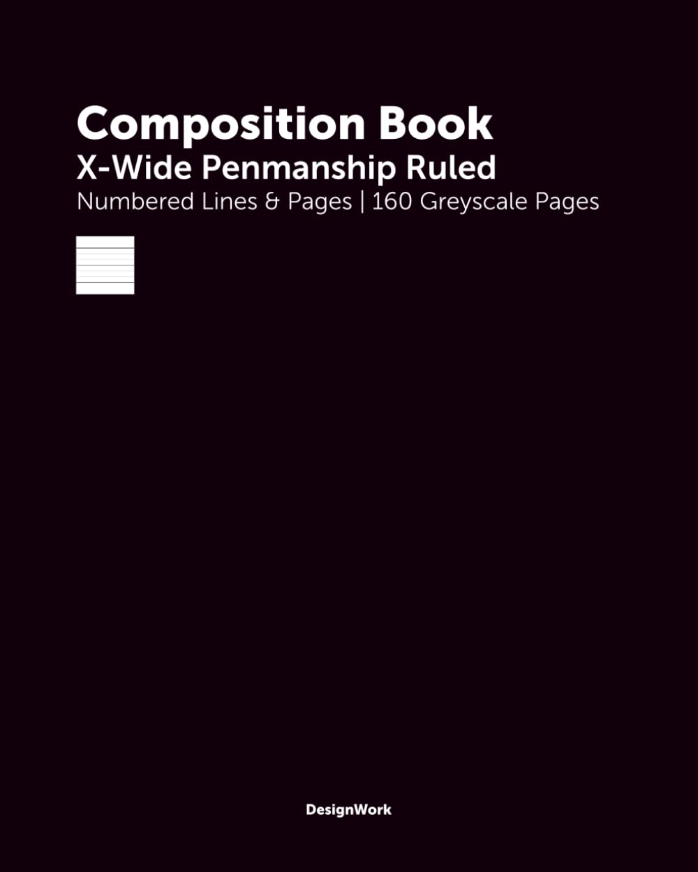 ler totalmente Composition Book: 160 Pages | X-Wide Penmanship Ruled