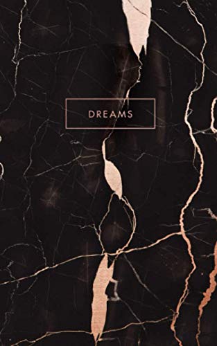 Dreams: Black Italian Marble and Faux Rose Veins Gold | Inspirational Quote - Journal, Notebook, Diary, Composition Book (5 x 8 inches) - 120 Lines Pages baixar livro de graça