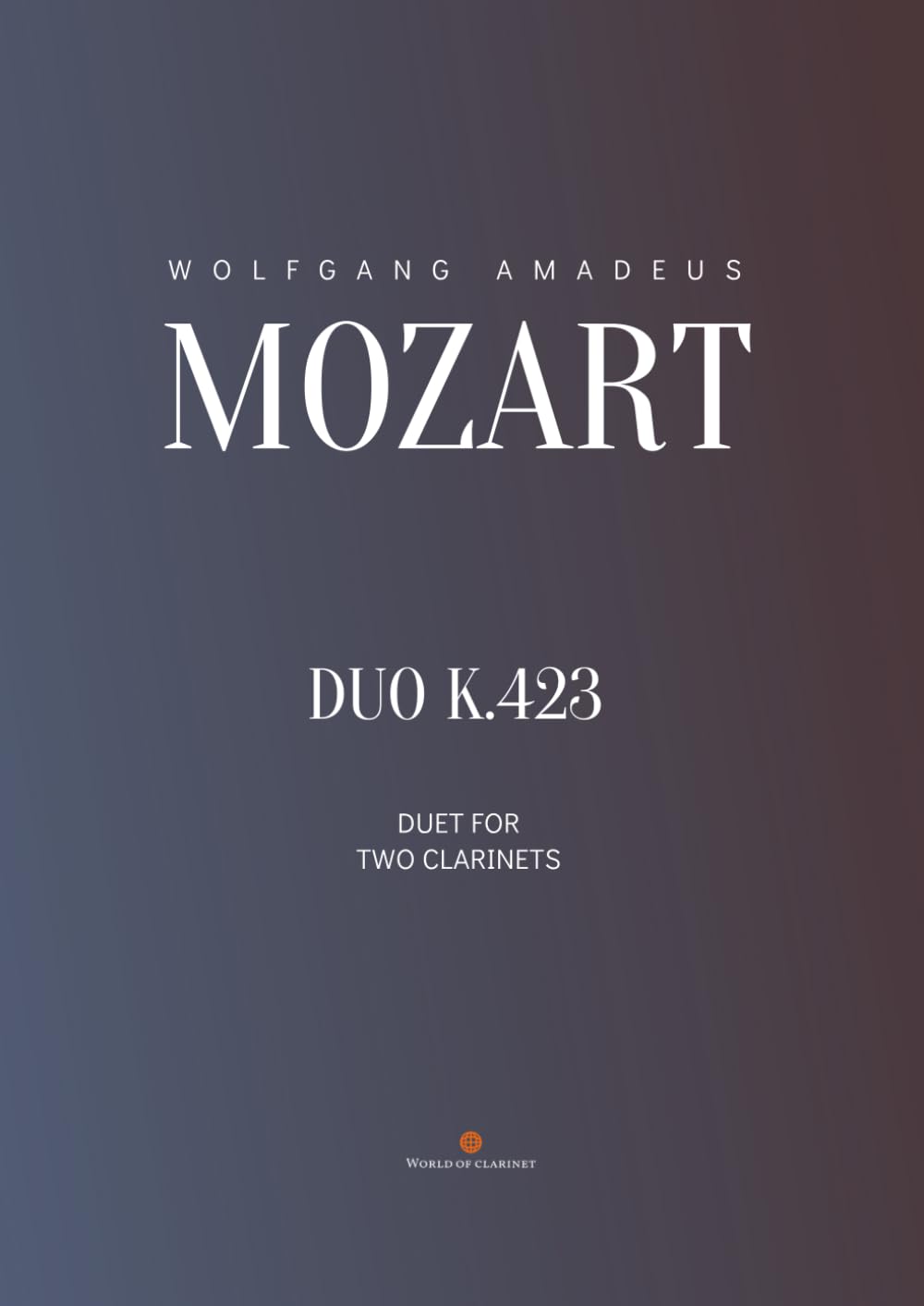 ler totalmente Mozart: Duo K.423 for two clarinets: arrangement for two clarinets