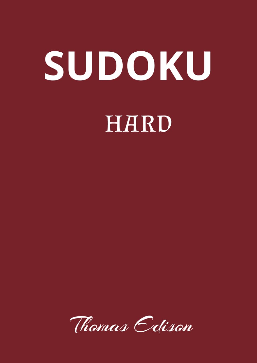 Hard Sudoku: Extra-Large Print with Answers
