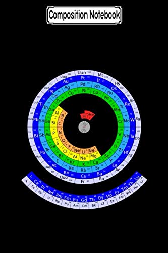 Composition Notebook: Circular periodic table Journal Notebook Blank Lined Ruled 6x9 100 Pages