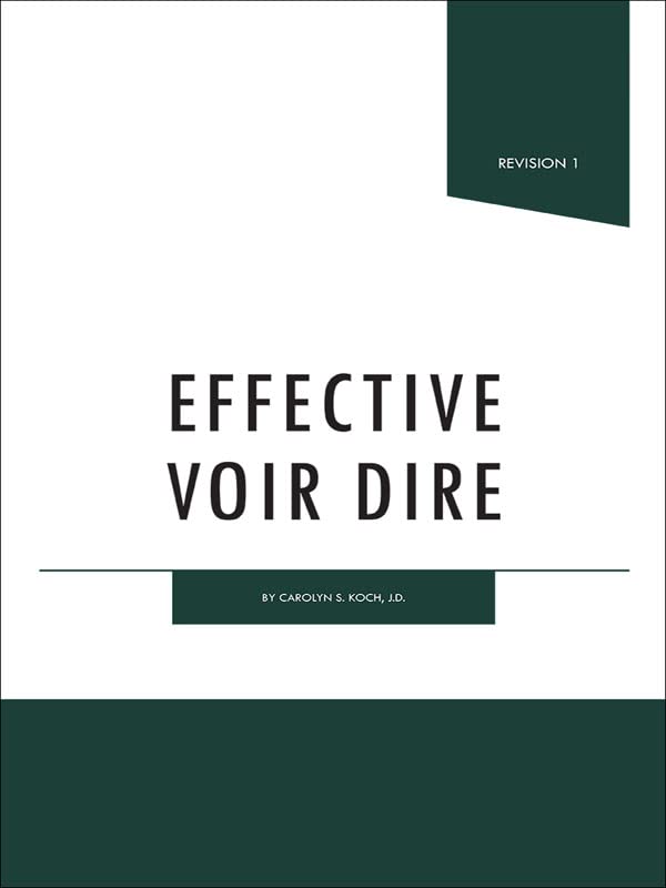 capítulo por capítulo baixar Effective Voir Dire 2022 Edition (English Edition)