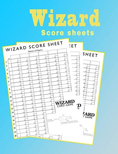 ler totalmente wizard score sheets: score sheets pad notebook for the wizard game to play with family and friends, great gift idea for card games lovers