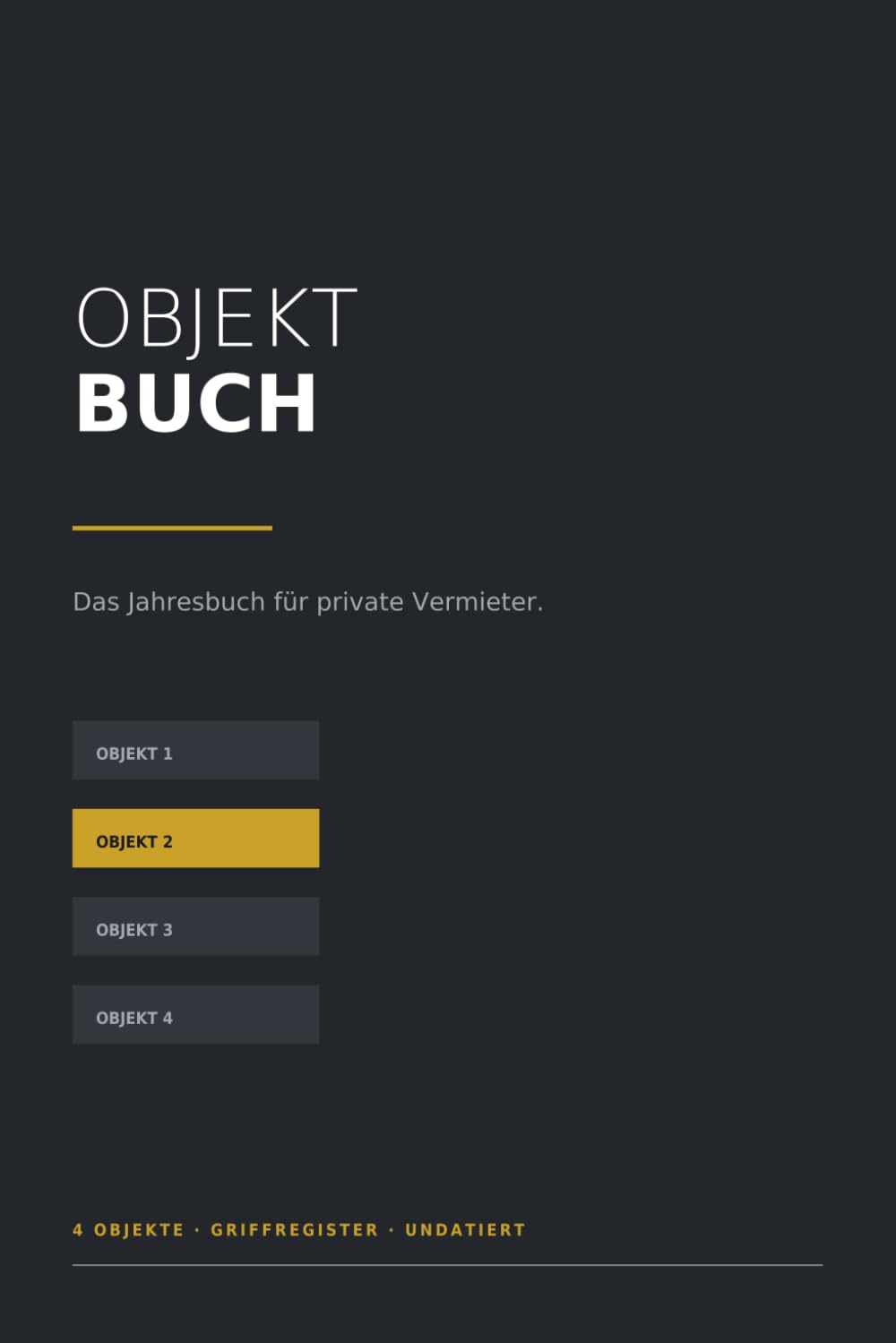 capítulo por capítulo baixar Objektbuch: Das Jahresbuch für private Vermieter. (German Edition)