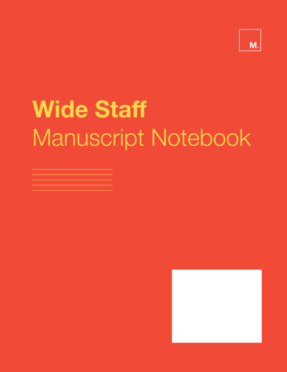 ler totalmente Wide Staff Manuscript Paper Notebook: 8 Staves / 60 Pages / 8.5 x 11 inches (Orange Cover)