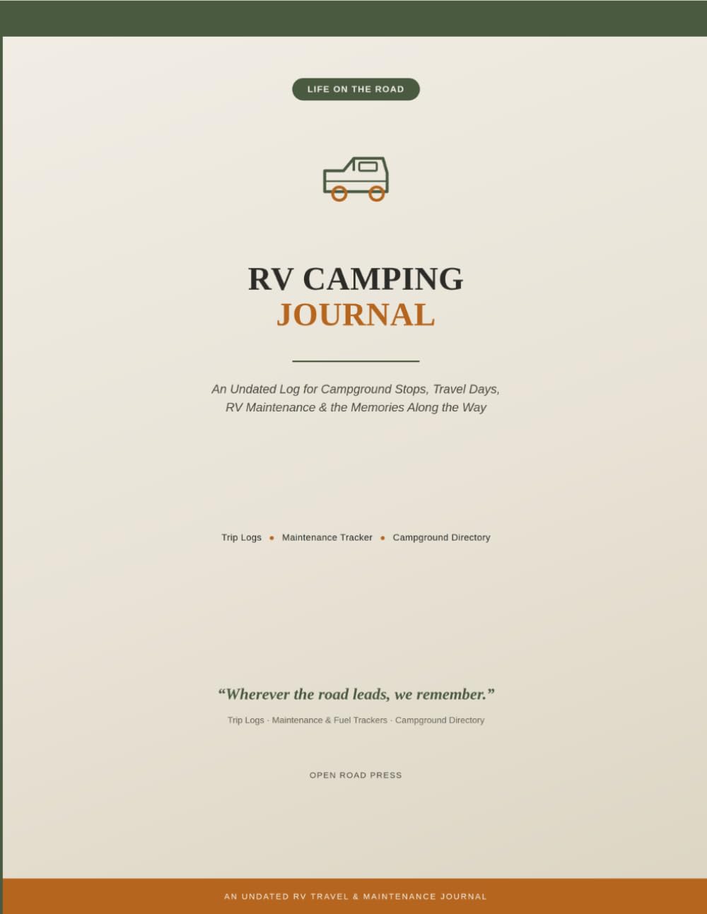 RV Camping Journal: An Undated Log for Campground Stops, Travel Days, RV Maintenance & the Memories Along the Way - with a Trip Overview, Maintenance Log, and Campground Directory baixar livro de graça