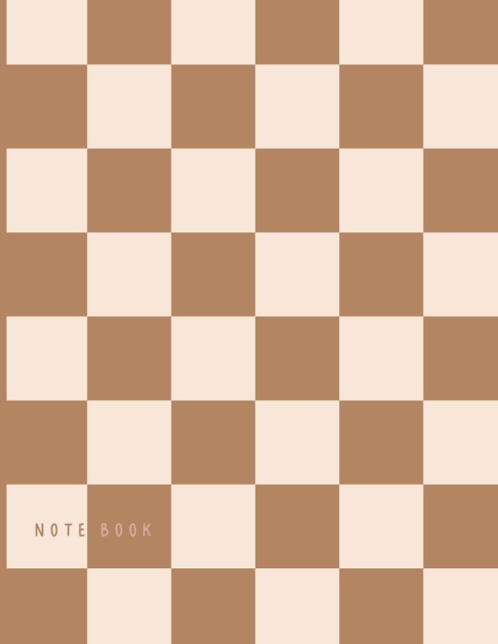 Checkered Notebook: Aesthetic Notebook Checkerboard, Blank Lined Paperback Notebook Journal, Brown Checkered Pattern Retro baixar livro de graça