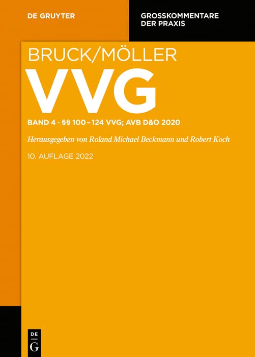 §§ 100-124 VVG: AVB D&O 2020 (Großkommentare der Praxis) (German Edition) baixar livro de graça