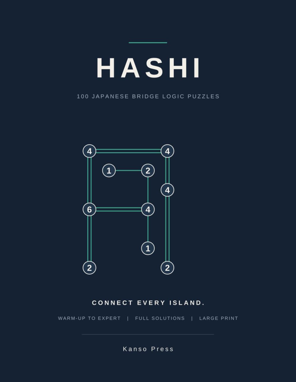 Hashi: 100 Japanese Bridge Logic Puzzles, Easy to Expert, Large Print with Full Solutions (Kanso Japanese Logic Puzzles) (French Edition) baixar livro de graça
