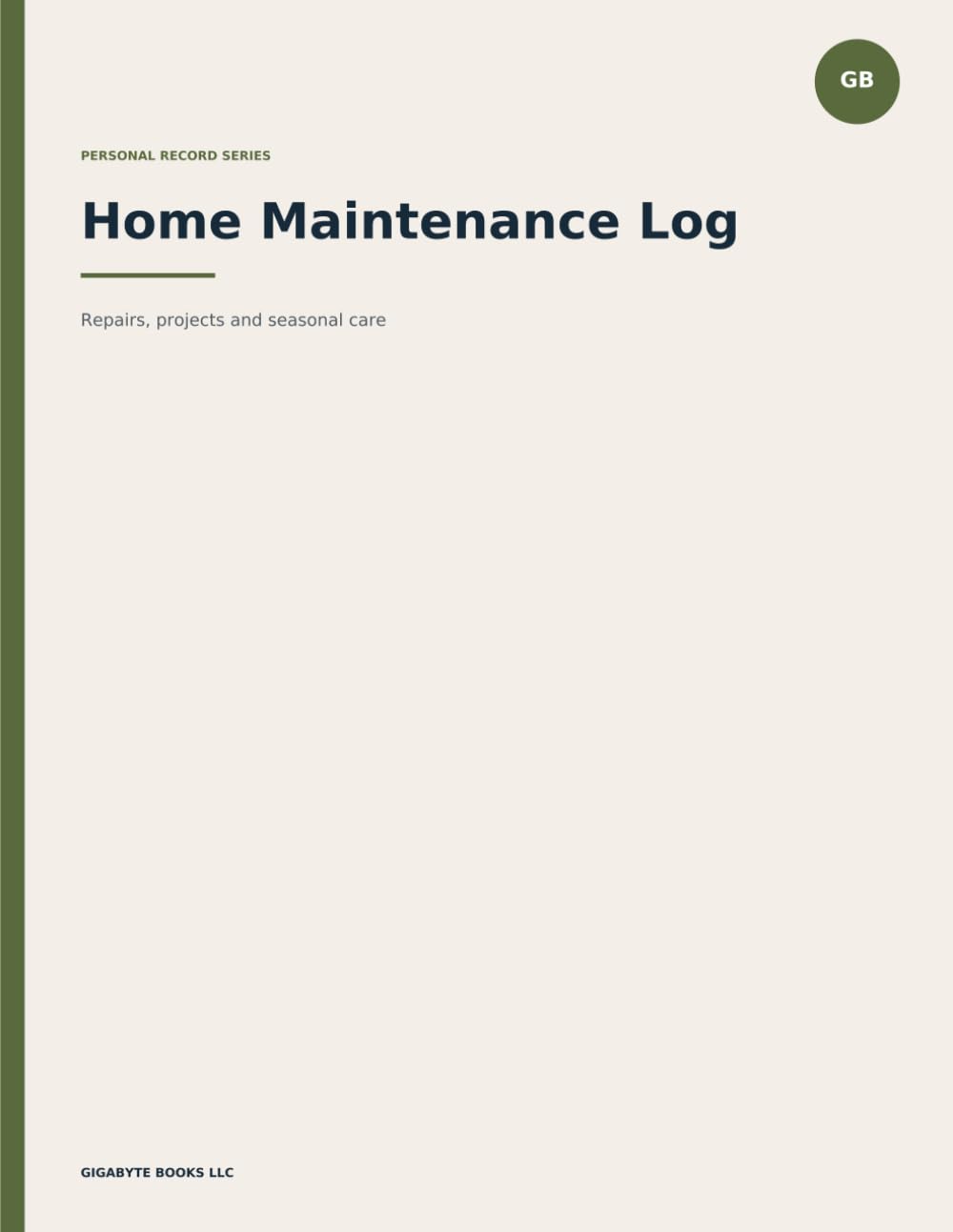 ler totalmente Home Maintenance Log