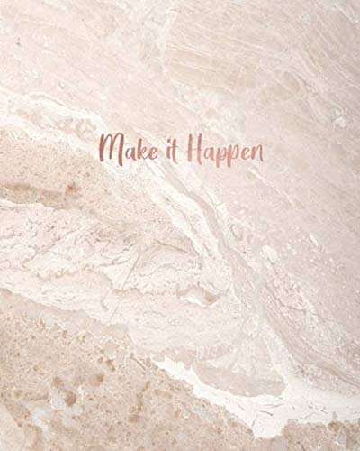 Make it Happen: Peach Marble and Faux Rose Gold | Inspirational Quote - Journal, Notebook, Diary, Composition Book (8 x 10 inches) - 120 Lines Pages baixar o livro de graça