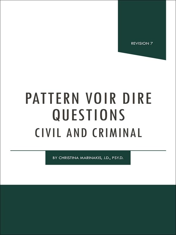 Pattern Voir Dire Questions: Civil and Criminal 2023 Edition (English Edition) baixar o livro de graça