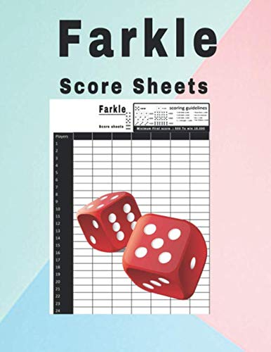 Farkle score sheets: Farkel flip card dice game white score keeping records scores To play classic farkle board game with friends baixar o livro de graça