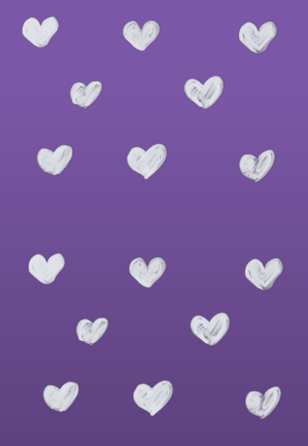 Hand designed Deep purple and white Heart clouds A5 Lined Notebook baixar livro de graça