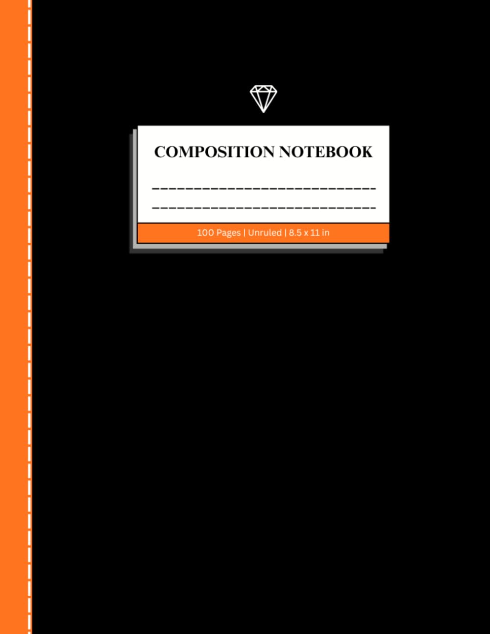 capítulo por capítulo baixar Blank Notebook Unlined: Unruled Composition Notebook 100 Numbered Pages, 8.5 x 11 Inch Large Black Journal Book with Plain Blank White Paper for Sketching, Drawing and Exam Practice