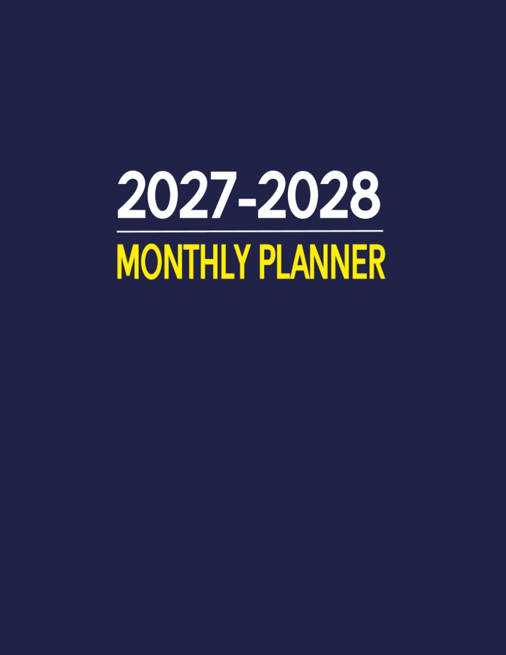ler totalmente 2027-2028 Monthly Planner: 2-Year Organizer from January 2027 to December 2028 | Large Print | Blue Cover