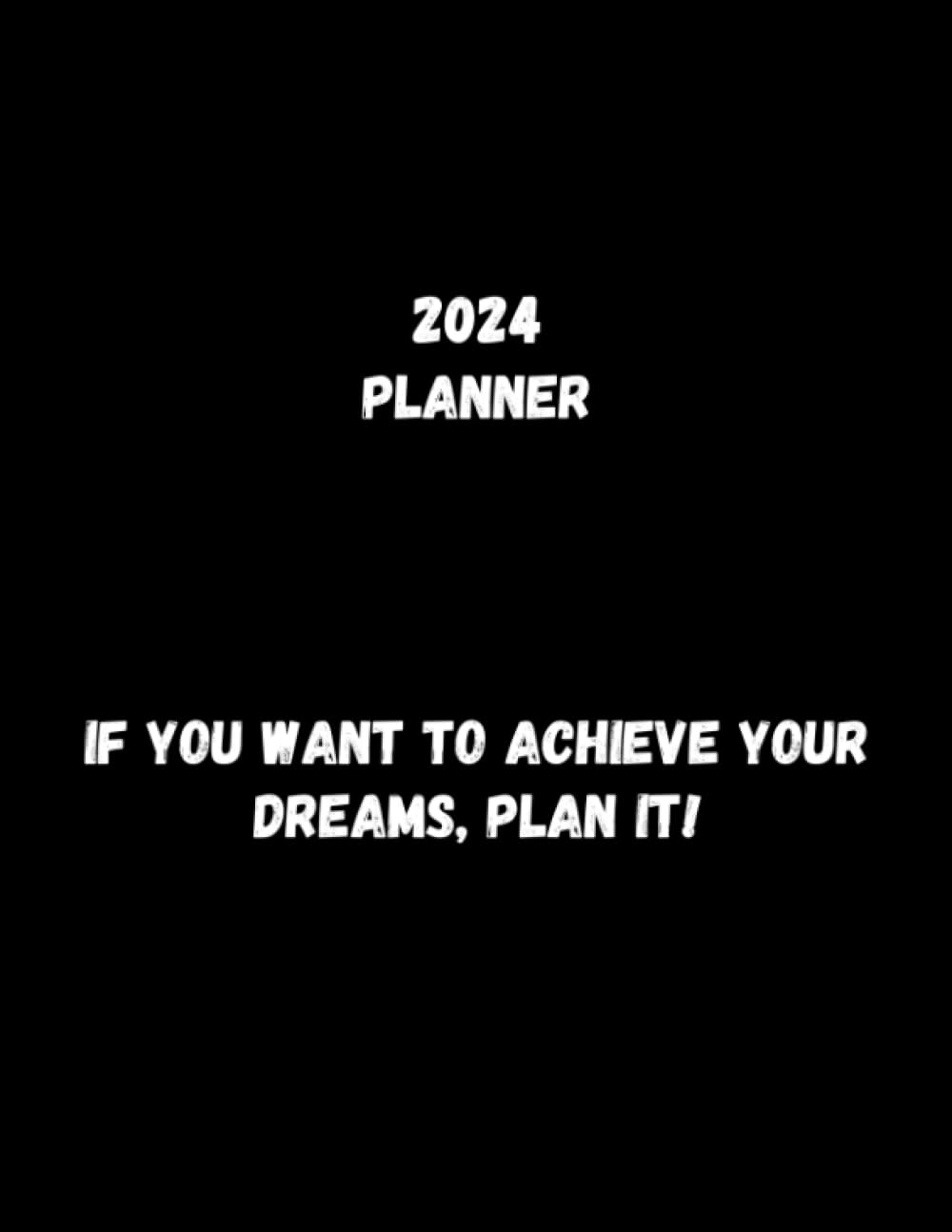 Weekly and Monthly Planner 2024, January - December, 8.5" x 11", with Black Cover baixar o livro de graça
