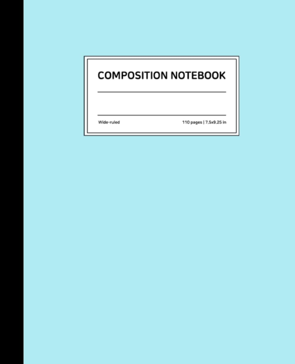 ler totalmente Aqua Light Sky Blue Composition Notebook: Wide Ruled, 7.5 × 9.25 Inches, Soft Matte Cover, 110 Pages: Assorted Colors comp journal for school student, college