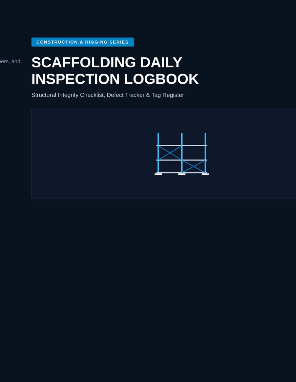 Scaffolding Daily Inspection Logbook: Structural Integrity Checklist, Defect Tracker and Tag Register - 8.5 x 11 in baixar livro de graça