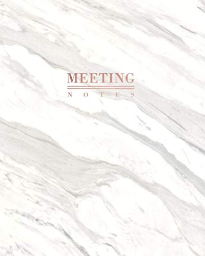 Meeting Notes: Venitian White Marble and Faux Rose Gold | Inspirational Quote - Journal, Notebook, Diary, Composition Book (8 x 10 inches) - 120 Lines Pages baixar livro de graça