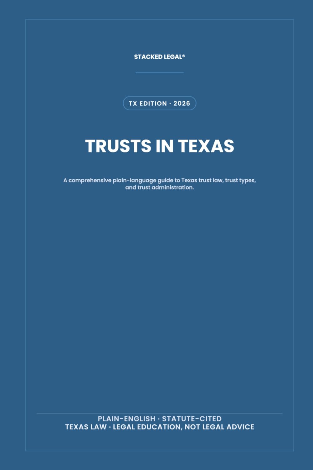 ler totalmente Trusts in Texas: A comprehensive plain-language guide to Texas trust law, trust types, and trust administration (TEXAS PROBATE AND ESTATES SERIES)
