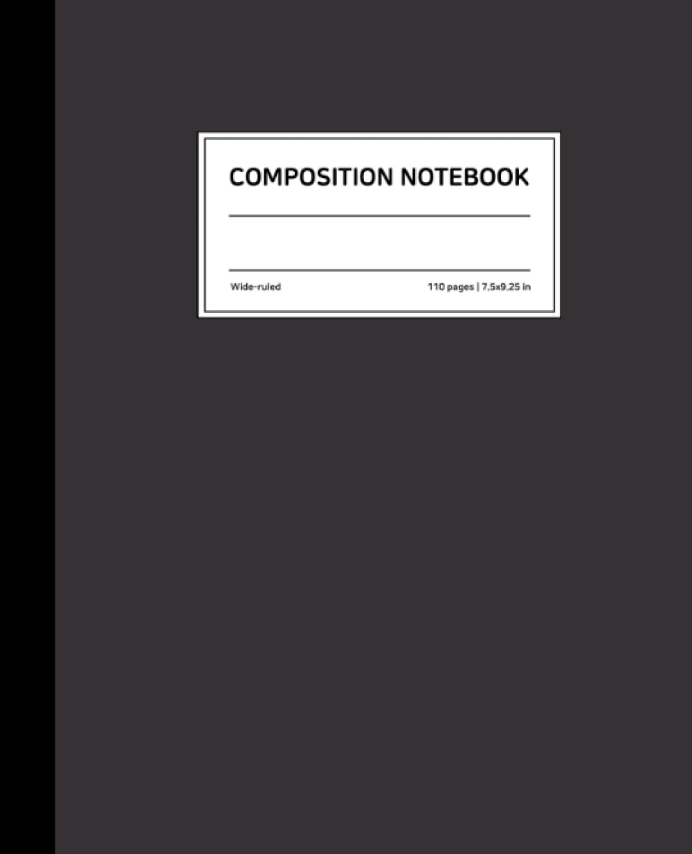 ler totalmente Simple Black Composition Notebook: Wide Ruled, 7.5 × 9.25 Inches, Soft Matte Cover, 110 Pages: Assorted Colors comp journal for school student, college