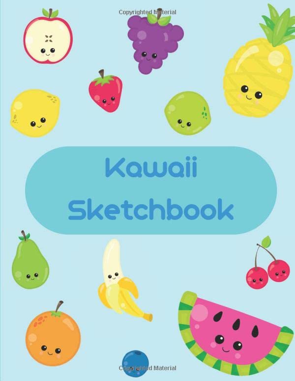 capítulo por capítulo baixar Kawaii Sketchbook: Fruits 4: 8.5 x 11 Sketchbook for children with 100 blank pages. Notebook for drawing and sketching (Kawaii Fruits)