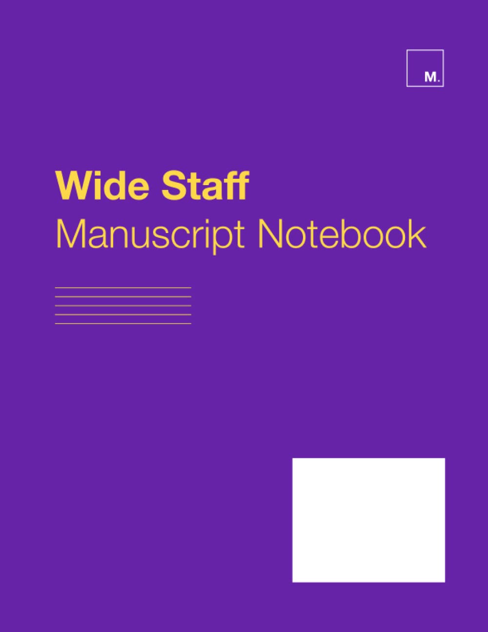 ler totalmente Wide Staff Manuscript Paper Notebook: 8 Staves / 60 Pages / 8.5 x 11 inches (Purple Cover)