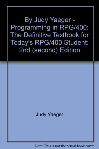 Programming in Rpg/400
