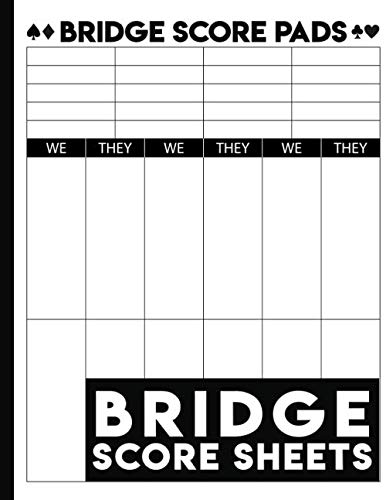ler totalmente Bridge Score Pads: 130 Large Bridge Score Sheets.