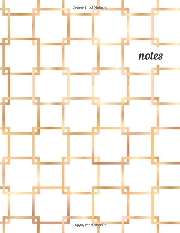 Notes: College Ruled Lined Journal, Cute Golden Pattern Design - Perfect for Office, School, College, Writing & Note Taking - Large 8.5 x 11 inches - 110 Pages baixar livro de graça
