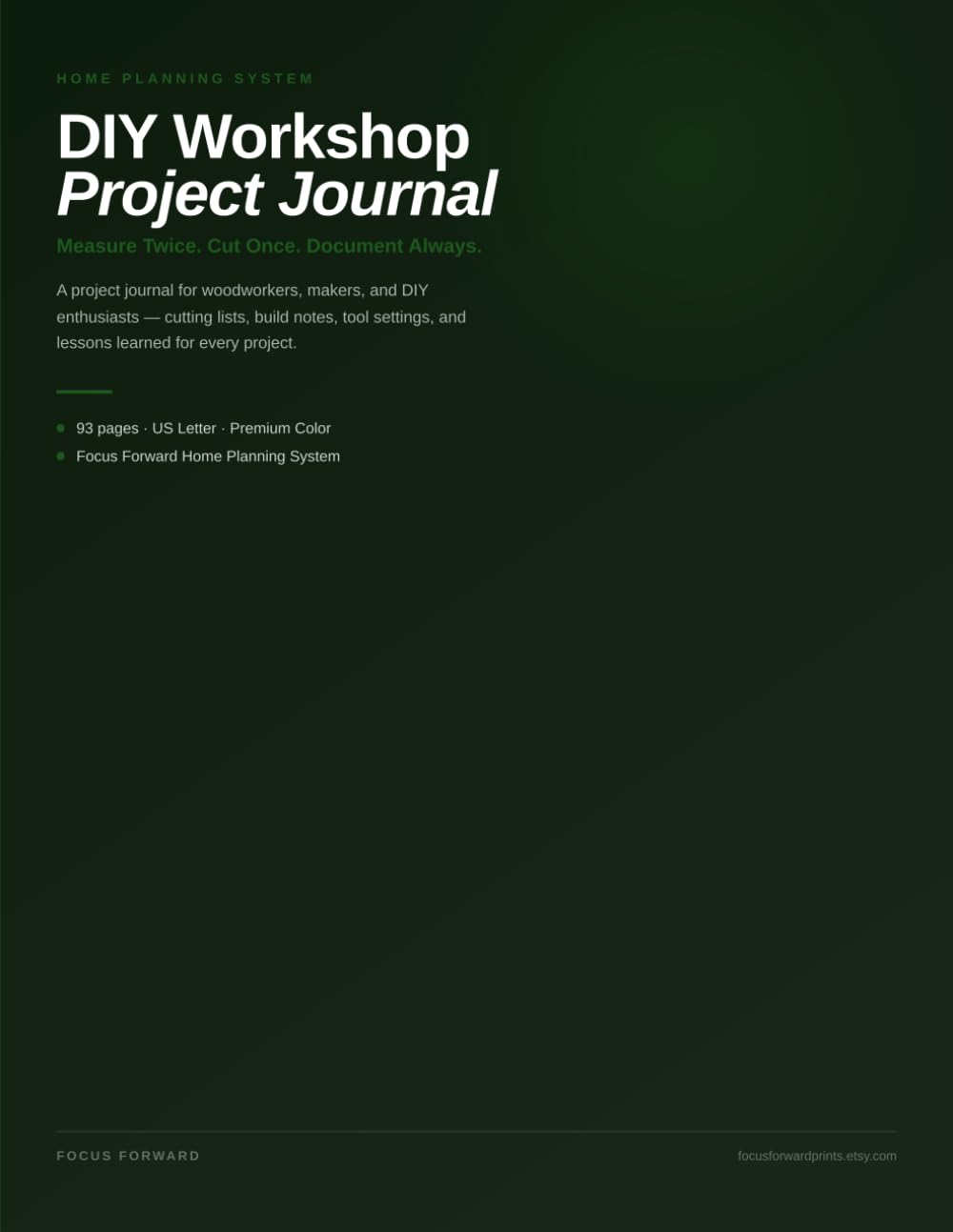 capítulo por capítulo baixar DIY Workshop Project Journal: Cutting Lists, Build Notes, and Tool Settings for Every Project